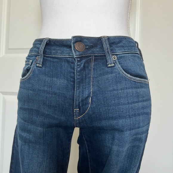 American Eagle Dark Wash Mid Rise Skinny Jeans Size 2 Short - Picture 2 of 6
